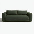 Dwuosobowa sofa z tkaniny bouclé, ciemnozielona, 184 × 93 × 72 cm