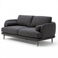 Dwuosobowa sofa z tapicerką poliestrową grafitowo-czarna 170 x 88 x 82 cm