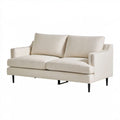 Sofa 2-osobowa kremowa z tkaniny, 160 x 90 x 85 cm